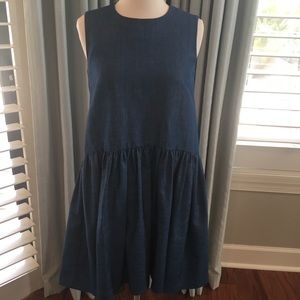 Co Designer Denim High Low Dress